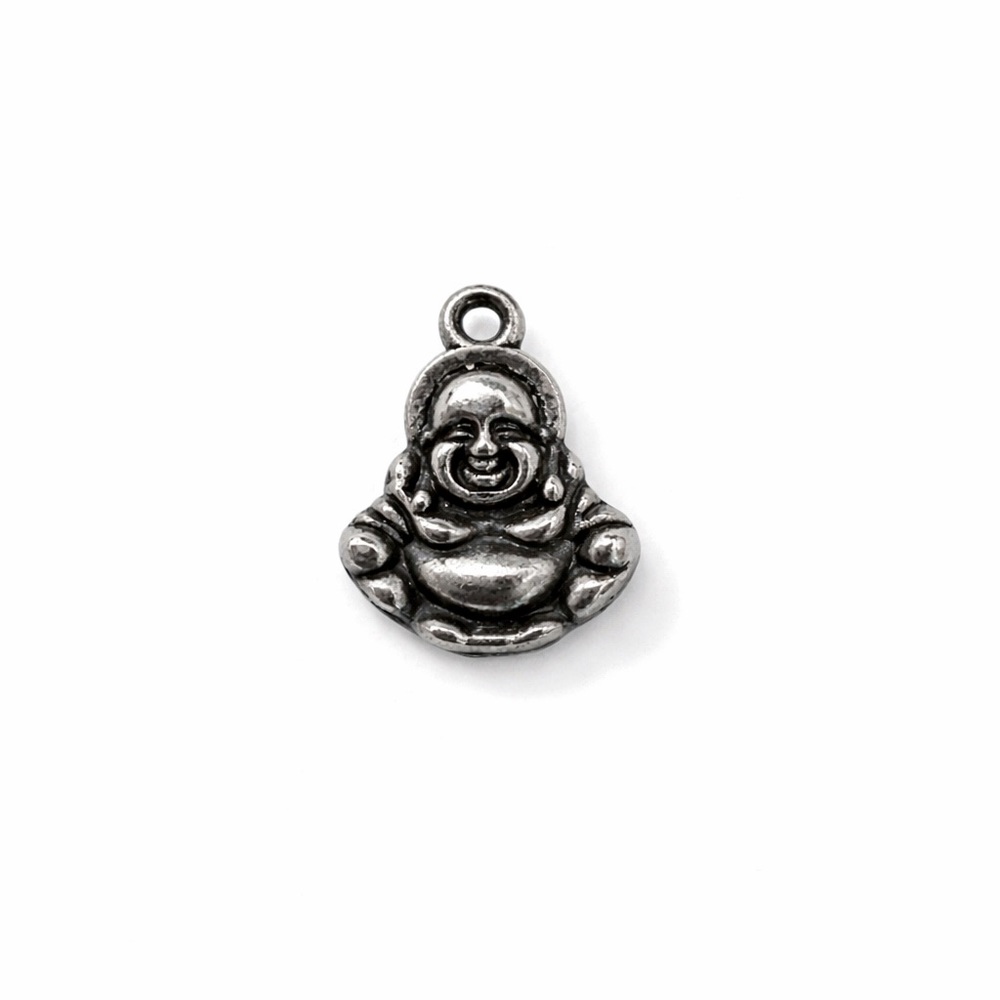 Happy Buddha Charm | Silver | Stainless Steel